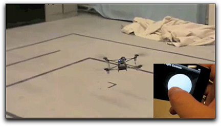 iPhone controls drone