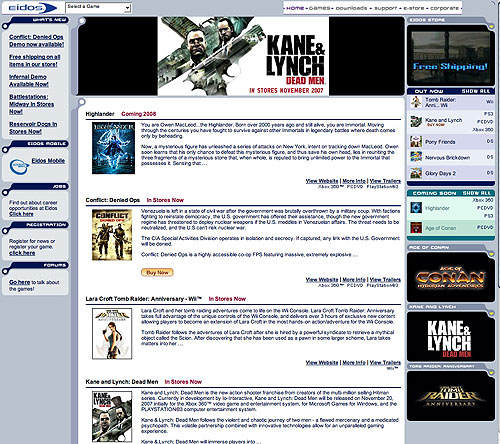 Eidos home page