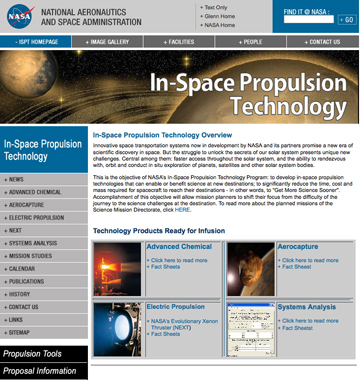 NASA Propulsion homepage