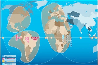 SES global satellite fleet diagram