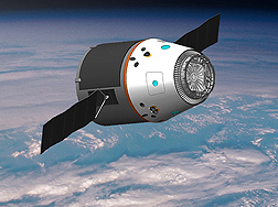 SpaceX Dragon spacecraft in orbit