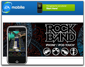 EAMobile RockBand page