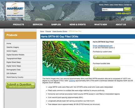 MapMart Harris webpage
