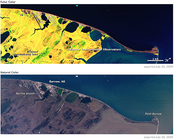 carbon concerns tundra Barrow (NASA EO-1)