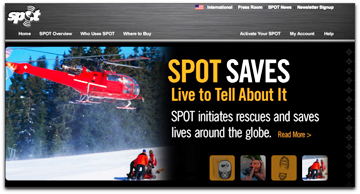 SPOT homepage (Saves)