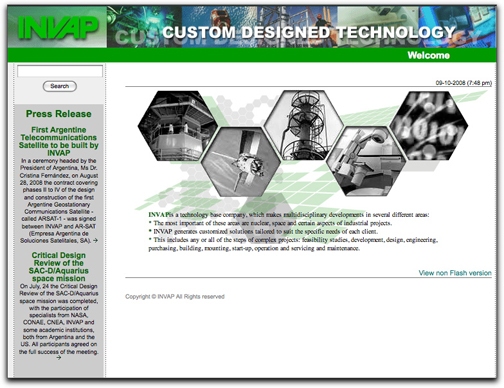 INVAP homepage