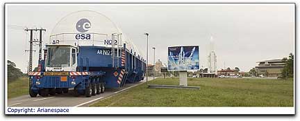 Arianespace Ariane 5 arriving @ Spaceport