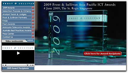 Frost & Sullivan Pacific ICT Awards homepage