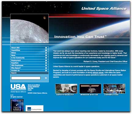 United Space Alliance homepage