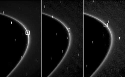Cassini captures moonlet in Saturn's G Ring