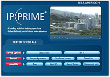 SES AMERICOM's IP PRIME homepage