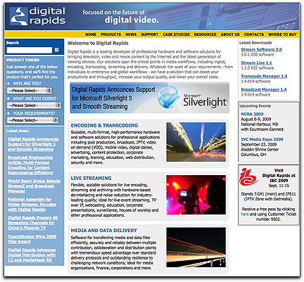 Digital Rapids homepage