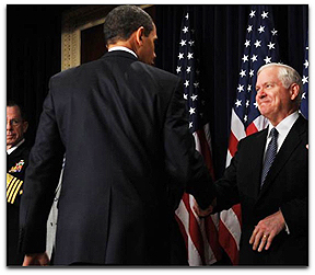 Defense Secretary Gates + Obama
