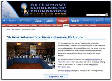 Astronaut Scholarship Foundation banner