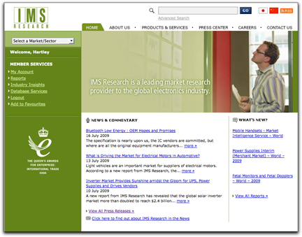 IMS Research homepage