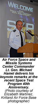 Lt. Gen. Hamel @ Space Test Anniversary