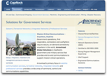 CapRock + Arrowhead homepage