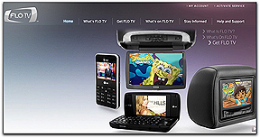 FLO TV homepage