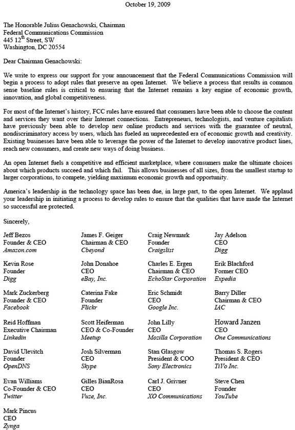 FCC letter 101909