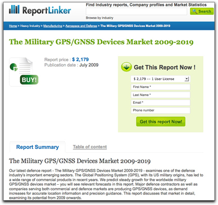Report Linker GPS GNSS report page