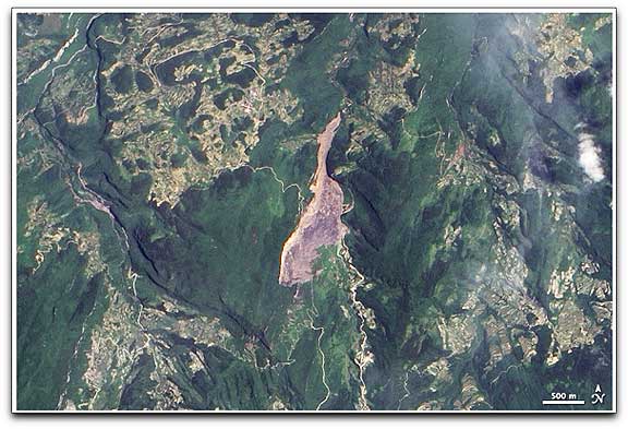 Landslide in China NASA EO-1