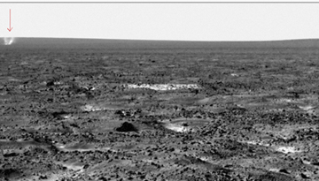 Mars Lander dust devil photo