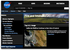 NASA Fire and Smoke