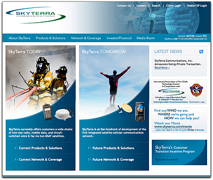 SkyTerra homepage