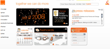 Orange homepage