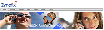 Zynetix homepage banner