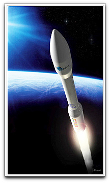 ESA's Vega small launcher in flight