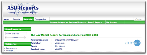ASD visiongain UAV report homepage