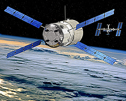 ESA ATV nearing ISS