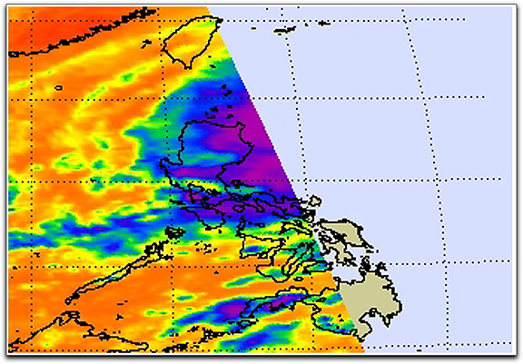 Lupit over Philippines (Aqua AIRS NASA)