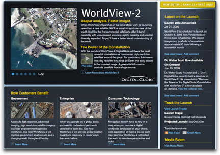 DigiGlobe's WorldView-2 homepage