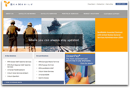 Sea Mobile homepage (military look)