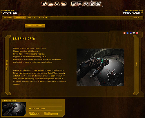 EA's Dead Space Home Page