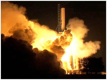 SpaceX Falcon 9 engine test