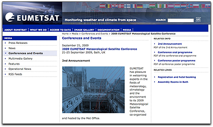 Eumetsat Bath conference page
