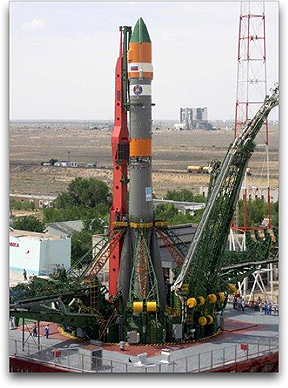 Soyuz launch vehicle at Baikonur