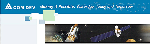 COM DEV Int'l banner logo