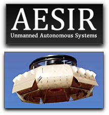 AESIR logo + VTOL UAV
