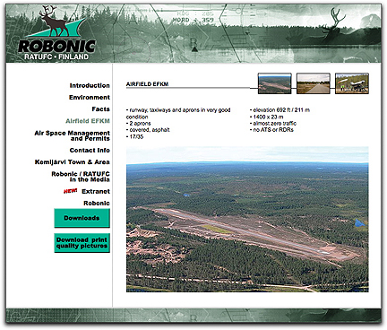 Robonic homepage - field