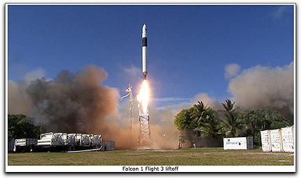 SpaceX Falcon 1 Flight 3 liftoff