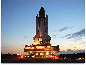 Discovery on launch pad