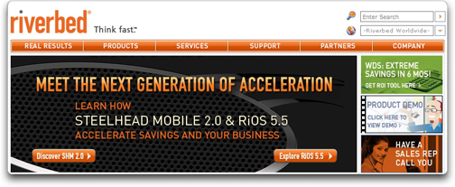 Riverbed Technologies homepage