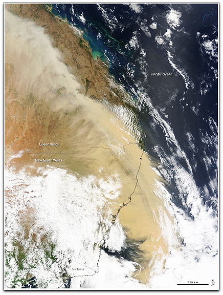 Australia dust MODIS Terra NASA
