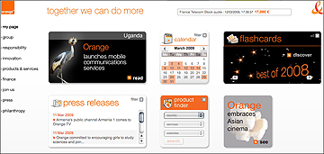 Orange homepage