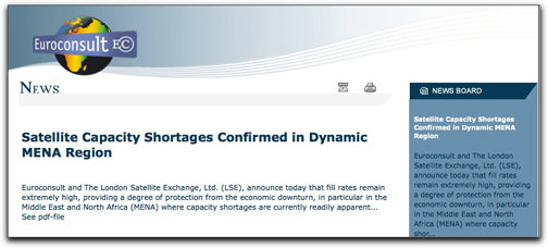 Euroconsult sat capacity report homepage