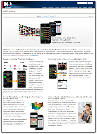 IneoQuest iVMS Mobile homepage